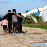 Syrian children in refugee camp