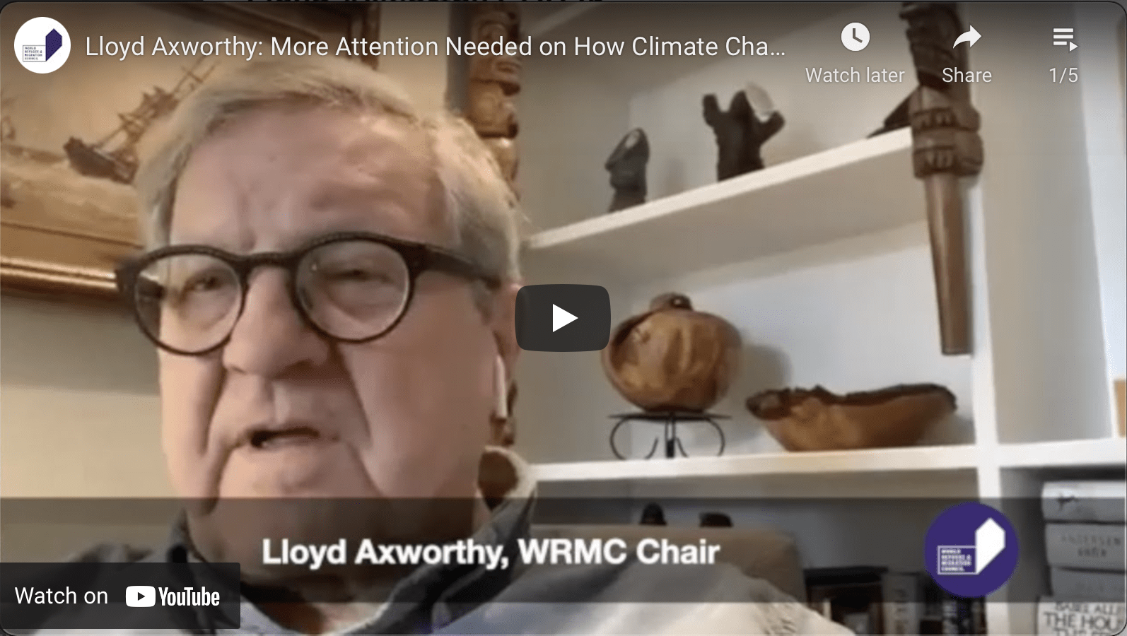 Lloyd Axworthy discusses the impacts of climate change on human mobility.